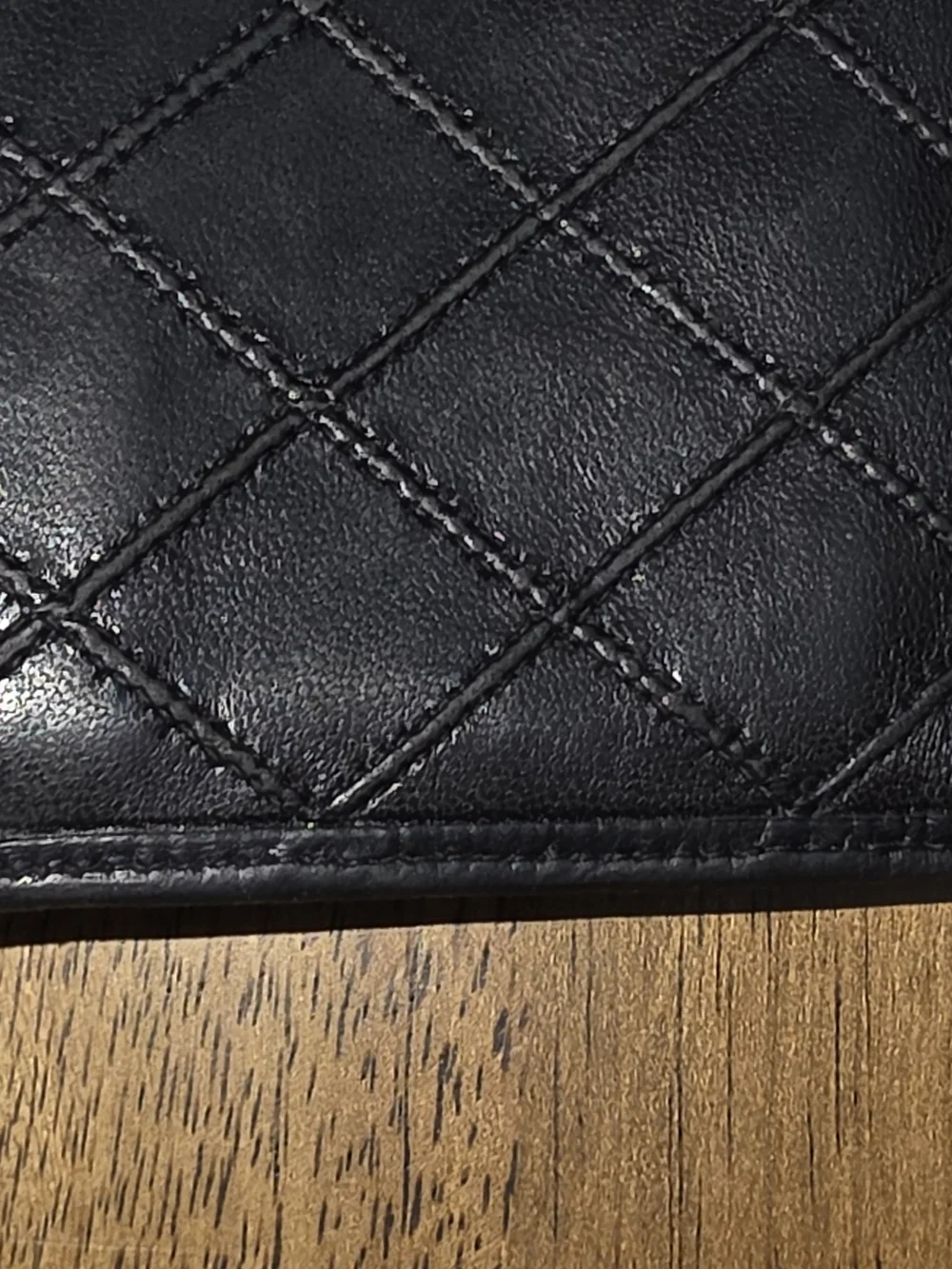 Chanel Quilted Lambskin Leather Wallet with Gold CC Snap